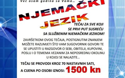 Intenzivni tečaj njemačkog jezika – upisi u tijeku !!